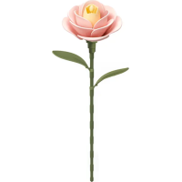 ROBOTIME Rokr Floral Art: 3D puzzle Světle růžová kamélie 37 dílků