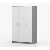 Šatní skříň SCOUT 120 - šedá/bílá (více variant)