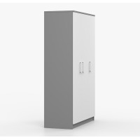 Šatní skříň SCOUT 120 - šedá/bílá (více variant)