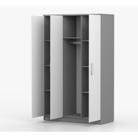 Šatní skříň SCOUT 120 - šedá/bílá (více variant)