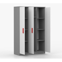 Šatní skříň SCOUT 120 - šedá/bílá (více variant)