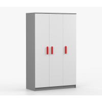 Šatní skříň SCOUT 120 - šedá/bílá (více variant)