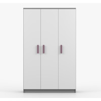 Šatní skříň SCOUT 120 - šedá/bílá (více variant)