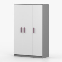 Šatní skříň SCOUT 120 - šedá/bílá (více variant)