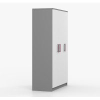 Šatní skříň SCOUT 120 - šedá/bílá (více variant)