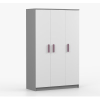 Šatní skříň SCOUT 120 - šedá/bílá (více variant)