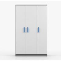 Šatní skříň SCOUT 120 - šedá/bílá (více variant)