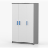 Šatní skříň SCOUT 120 - šedá/bílá (více variant)