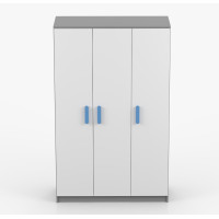 Šatní skříň SCOUT 120 - šedá/bílá (více variant)