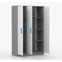 Šatní skříň SCOUT 120 - šedá/bílá (více variant)