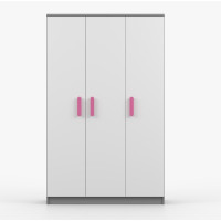 Šatní skříň SCOUT 120 - šedá/bílá (více variant)