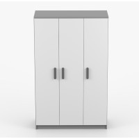 Šatní skříň SCOUT 120 - šedá/bílá (více variant)