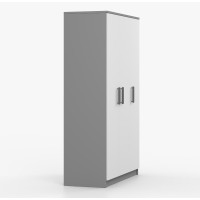 Šatní skříň SCOUT 120 - šedá/bílá (více variant)
