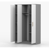 Šatní skříň SCOUT 120 - šedá/bílá (více variant)