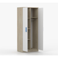 Šatní skříň SCOUT 80 - dub sonoma/bílá (více variant)