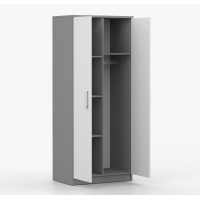 Šatní skříň SCOUT 80 - šedá/bílá (více variant)