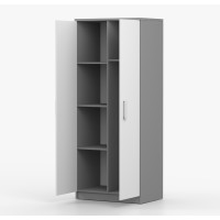 Šatní skříň SCOUT 80 - šedá/bílá (více variant)