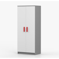 Šatní skříň SCOUT 80 - šedá/bílá (více variant)