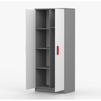 Šatní skříň SCOUT 80 - šedá/bílá (více variant)