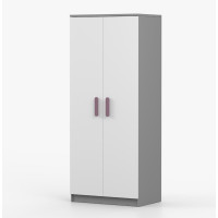 Šatní skříň SCOUT 80 - šedá/bílá (více variant)