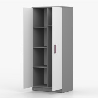 Šatní skříň SCOUT 80 - šedá/bílá (více variant)