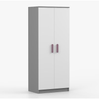 Šatní skříň SCOUT 80 - šedá/bílá (více variant)