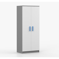 Šatní skříň SCOUT 80 - šedá/bílá (více variant)