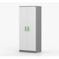Šatní skříň SCOUT 80 - šedá/bílá (více variant)