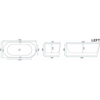 Rohová akrylátová vana REA SYDNEY BELLANTO 169x79.5 cm - levá - bílá
