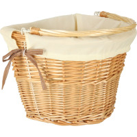 Proutěný košík RALLEX na řídítka jízdního kola - přírodní/bílý