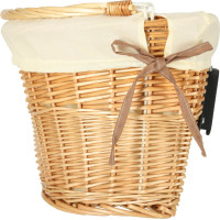 Proutěný košík RALLEX na řídítka jízdního kola - přírodní/bílý