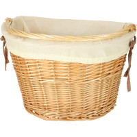 Proutěný košík RALLEX na řídítka jízdního kola - přírodní/bílý