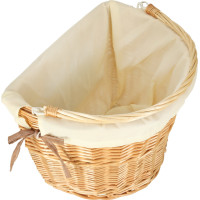 Proutěný košík RALLEX na řídítka jízdního kola - přírodní/bílý