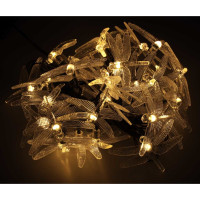 Solární zahradní osvětlení VÁŽKA - 6,5 m 30LED - teplá bílá