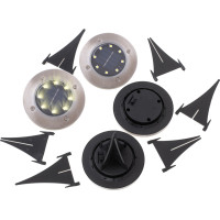 Solární zahradní světla 8 LED - 4 ks - teplá bílá