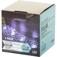 Solární zahradní světla 8 LED - 4 ks - teplá bílá