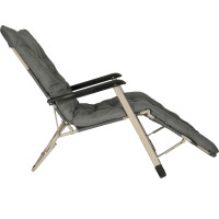 Zahradní lehátko LUARO s polštářem - šedé