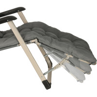 Zahradní lehátko LUARO s polštářem - šedé