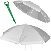 Plážový nastavitelný slunečník 150 cm - šedý