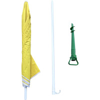 Plážový nastavitelný slunečník 150 cm - žlutý