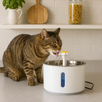 Automatická LED napáječka pro psy a kočky - 2,4l