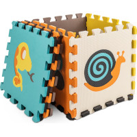 Pěnová podložka pro děti Barevná zvířátka - 85x85x1 cm - 9 ks