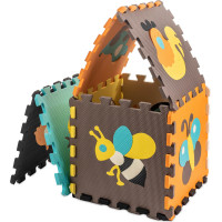 Pěnová podložka pro děti Barevná zvířátka - 85x85x1 cm - 9 ks