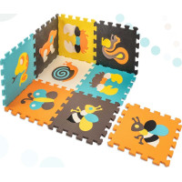 Pěnová podložka pro děti Barevná zvířátka - 85x85x1 cm - 9 ks