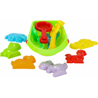 Sada formiček na písek Loď se stříkací pistolí - 12 kusů