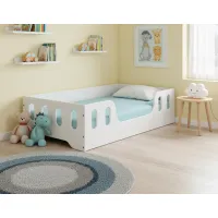 Dětská Montessori postel LAKI 160x80 cm - bílá