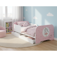 Dětská postel KIM - PRINCEZNA 140x70 cm + MATRACE