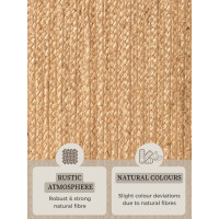 Kusový koberec Jute Braided 106005 Gold ovál