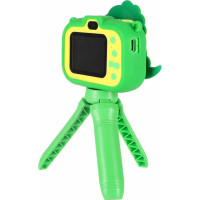 Dětský digitální fotoaparát na stativu Dinosaurus - zelený