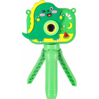 Dětský digitální fotoaparát na stativu Dinosaurus - zelený